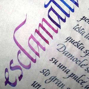 Deianira, Calligrafia, Cancelleresca